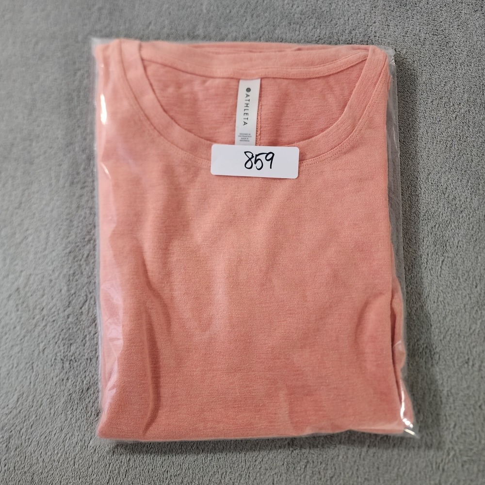 Athleta Top Womens 1X Pink Release Tee Slouchy Resort wear Beachy Coastal Travel - Picture 7 of 7